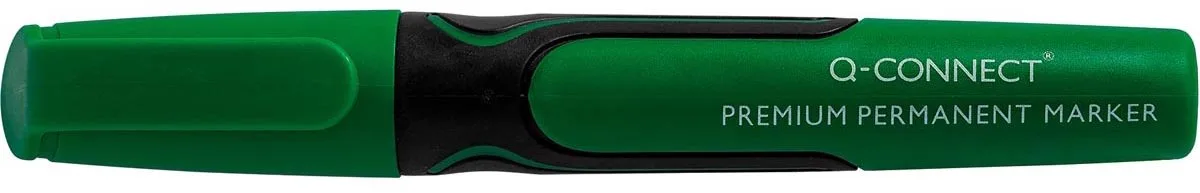 Premium Permanent marker, 3 mm, ronde punt, 10 stuks van Q-Connect in Groen – productfoto