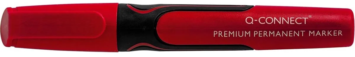 Premium Permanent marker, 3 mm, ronde punt, 10 stuks de Q-Connect en Rouge – photo produit