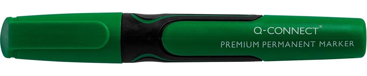 Premium permanent marker, 3 mm, ronde punt, groen de Q-Connect – photo produit