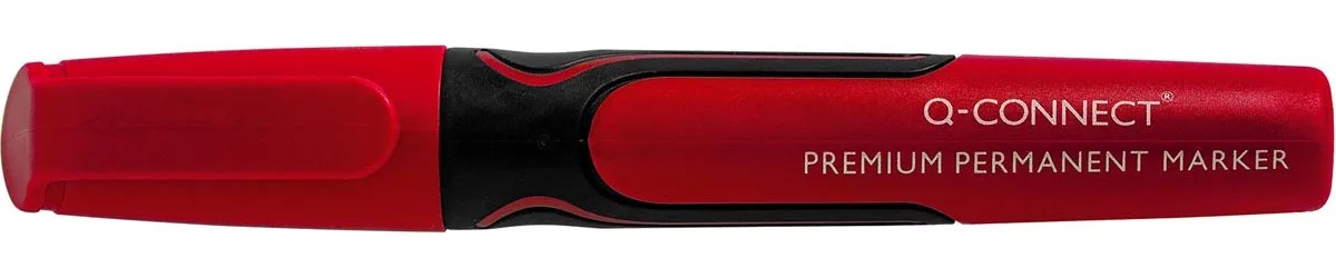 Premium permanent marker, 3 mm, ronde punt, rood van Q-Connect – productfoto
