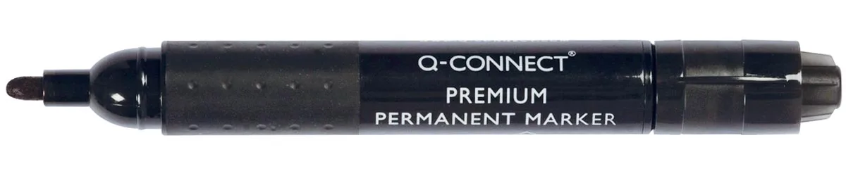 Premium permanent marker, 3 mm, ronde punt, zwart by Q-Connect – product photo