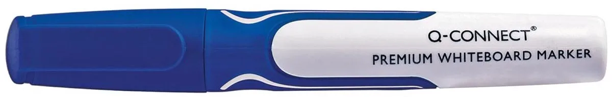 Premium whiteboard marker, 3 mm, ronde punt, 10 stuks van Q-Connect in Blauw – productfoto