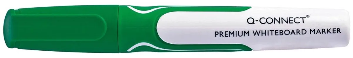 Premium whiteboard marker, 3 mm, ronde punt, 10 stuks van Q-Connect in Groen – productfoto