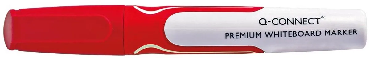 Premium whiteboard marker, 3 mm, ronde punt, 10 stuks van Q-Connect in Rood – productfoto