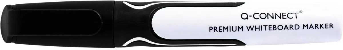Premium whiteboard marker, 3 mm, ronde punt, 10 stuks från Q-Connect i Svart – produktbild