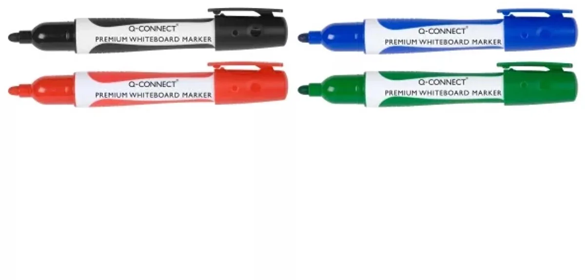 Premium whiteboard marker | 3 mm | ronde punt van Q-Connect in Blauw – productfoto