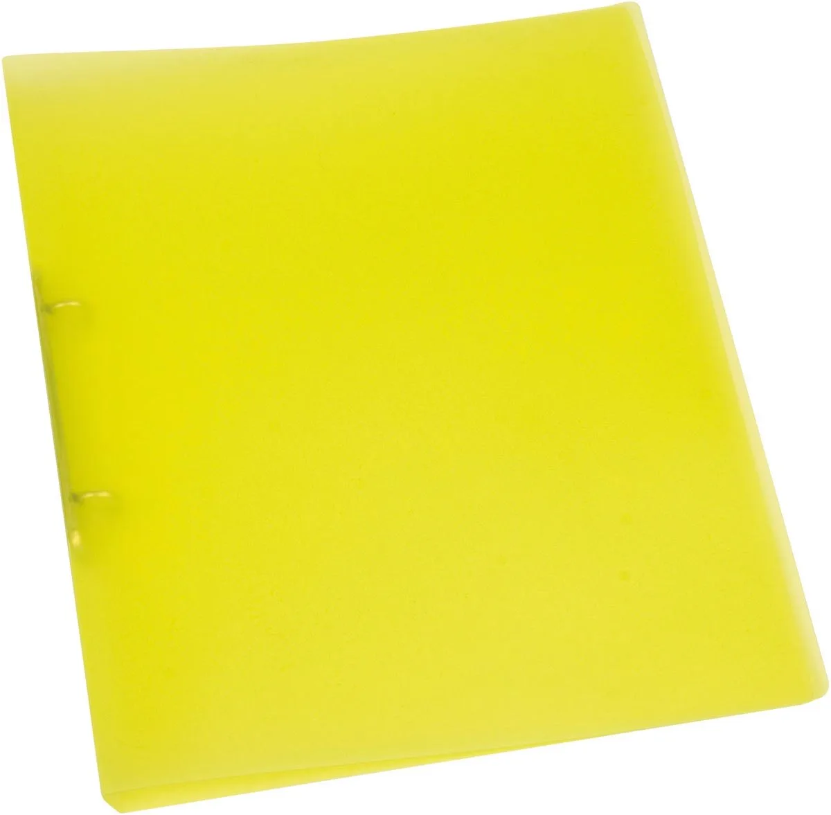 ringmap, PP, 2 ringen, 16 mm, transparant by Q-Connect in Yellow – product photo