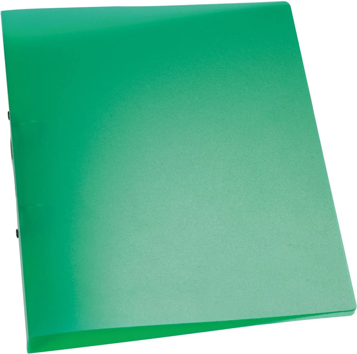 ringmap, PP, 2 ringen, 25 mm, transparant von Q-Connect in Grün – Produktfoto