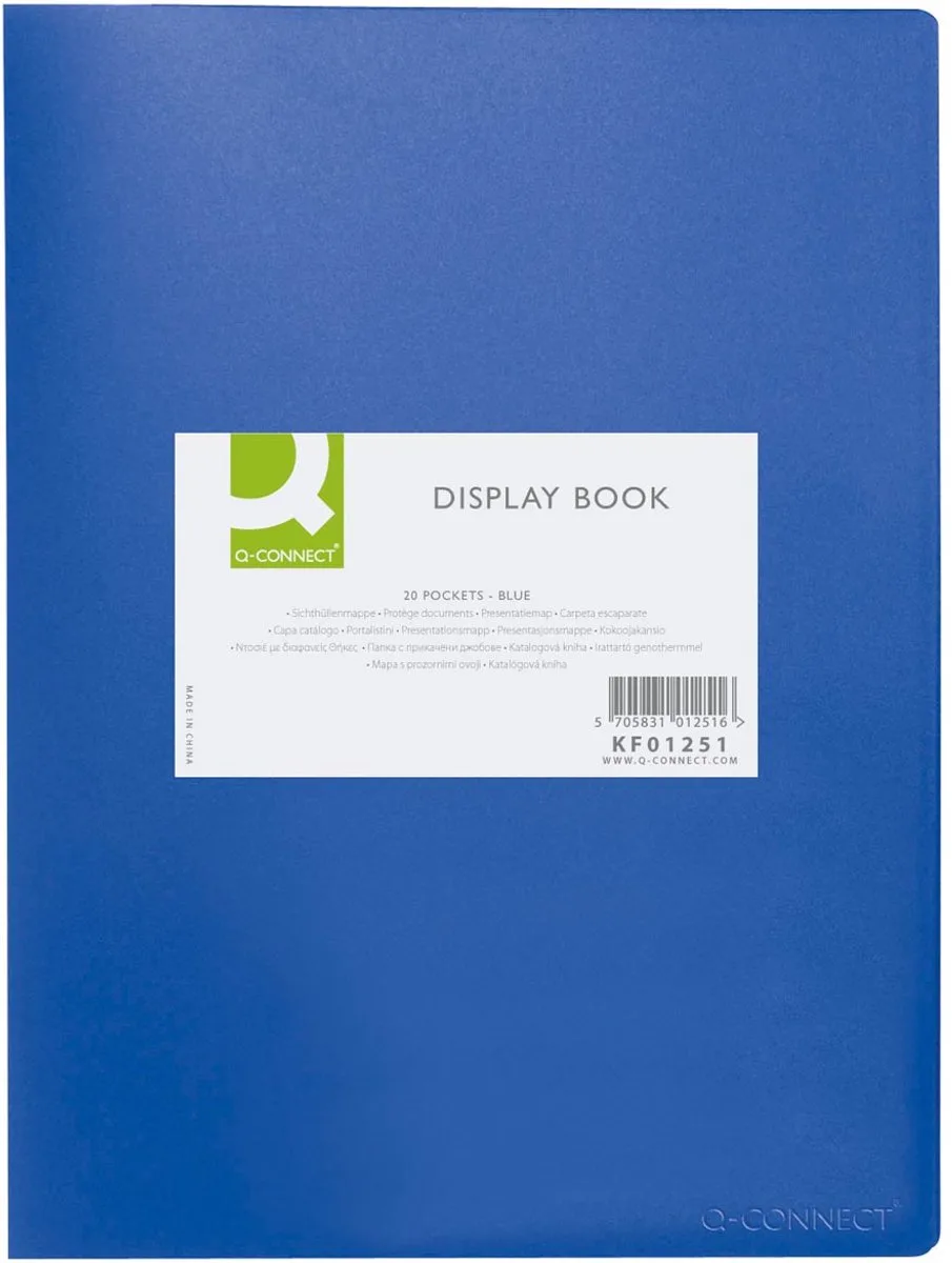 showalbum | A4 | 20 tassen by Q-Connect in Blue – product photo