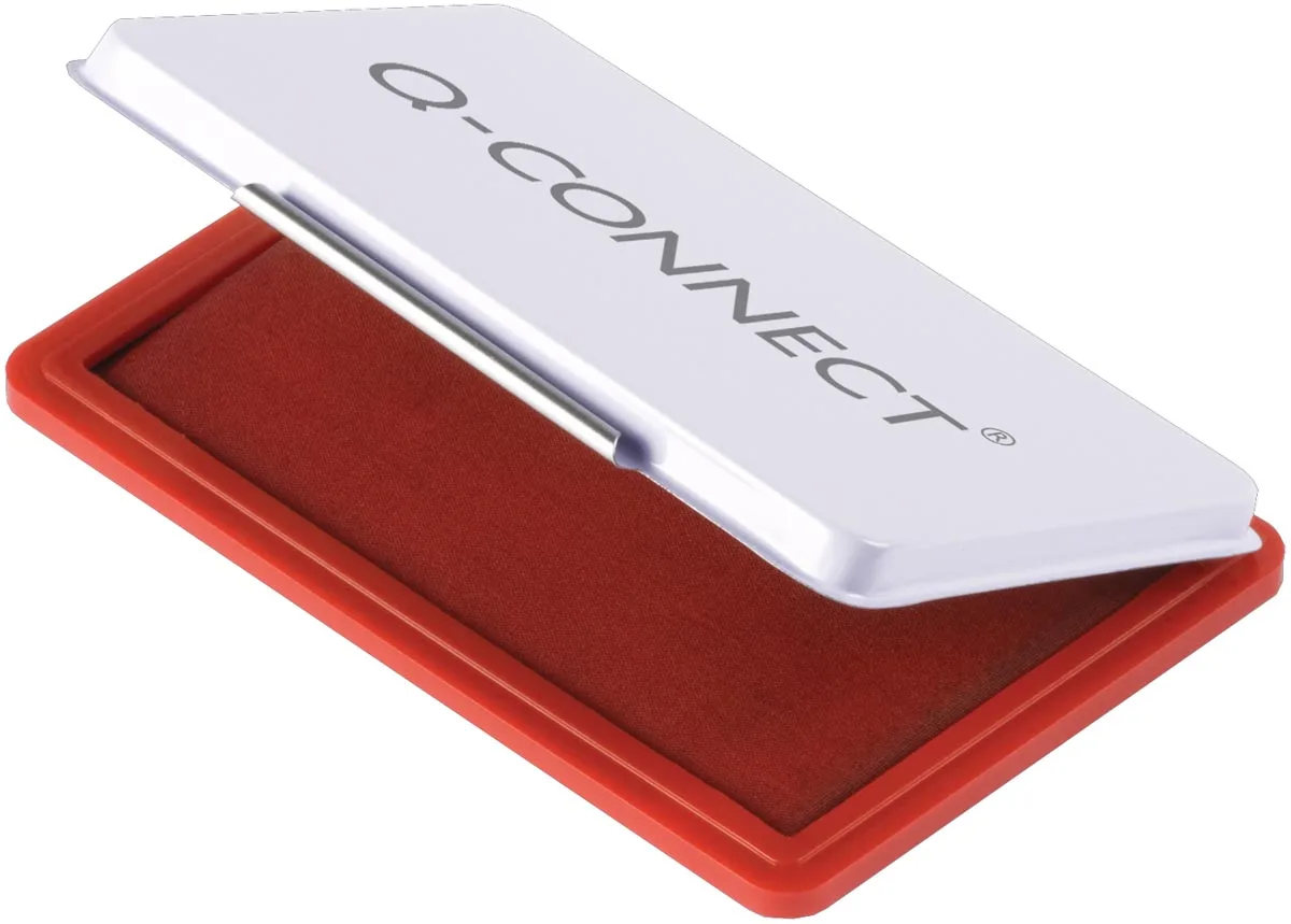 stempelkussen, ft 90 x 55 mm, rood von Q-Connect – Produktfoto