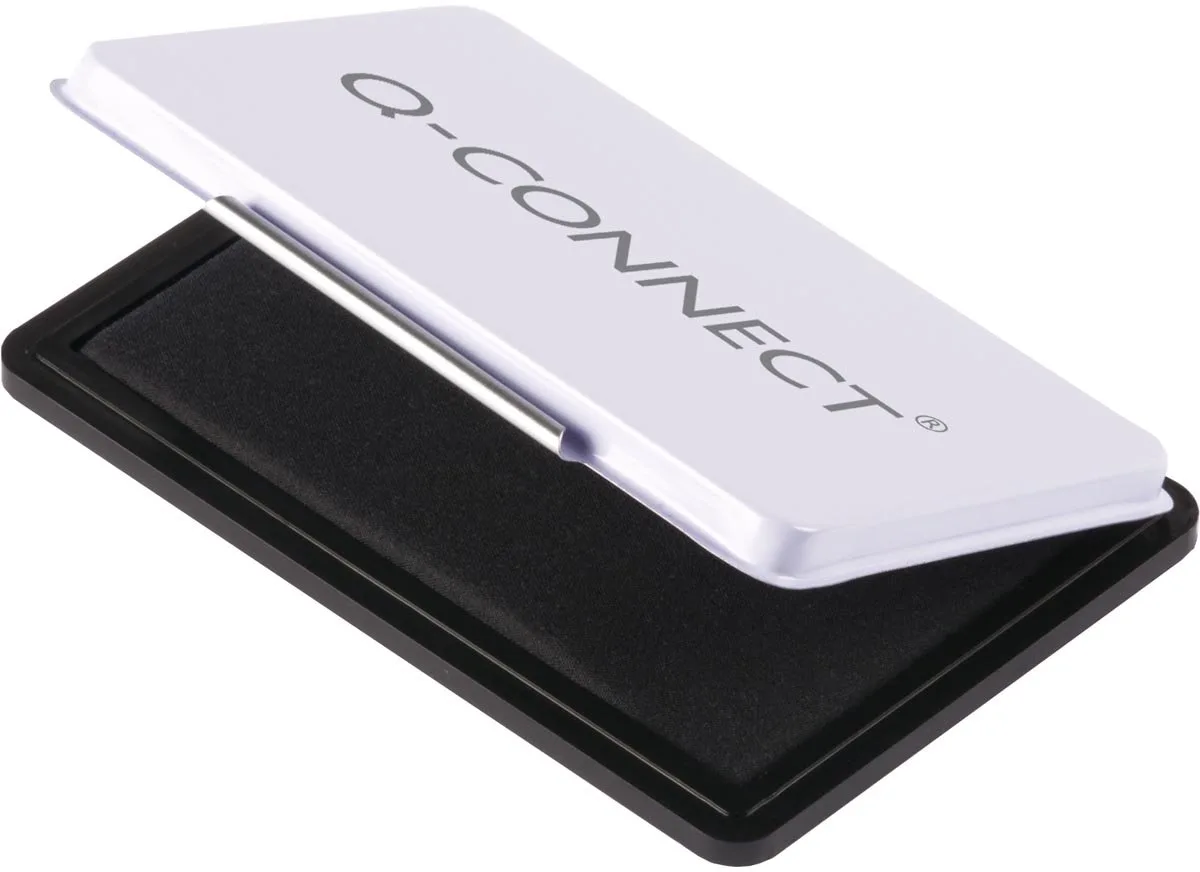 stempelkussen | ft 90 x 55 mm fra Q-Connect i Sort – produktbillede