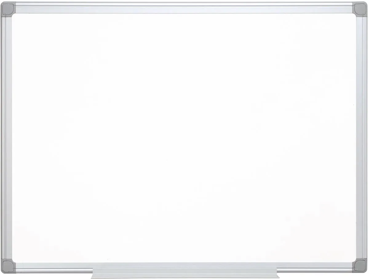 whiteboard, met aluminium frame, melamine, 1zijde wit, 1 zijde geruit, 120 x 90 cm van Q-Connect – productfoto