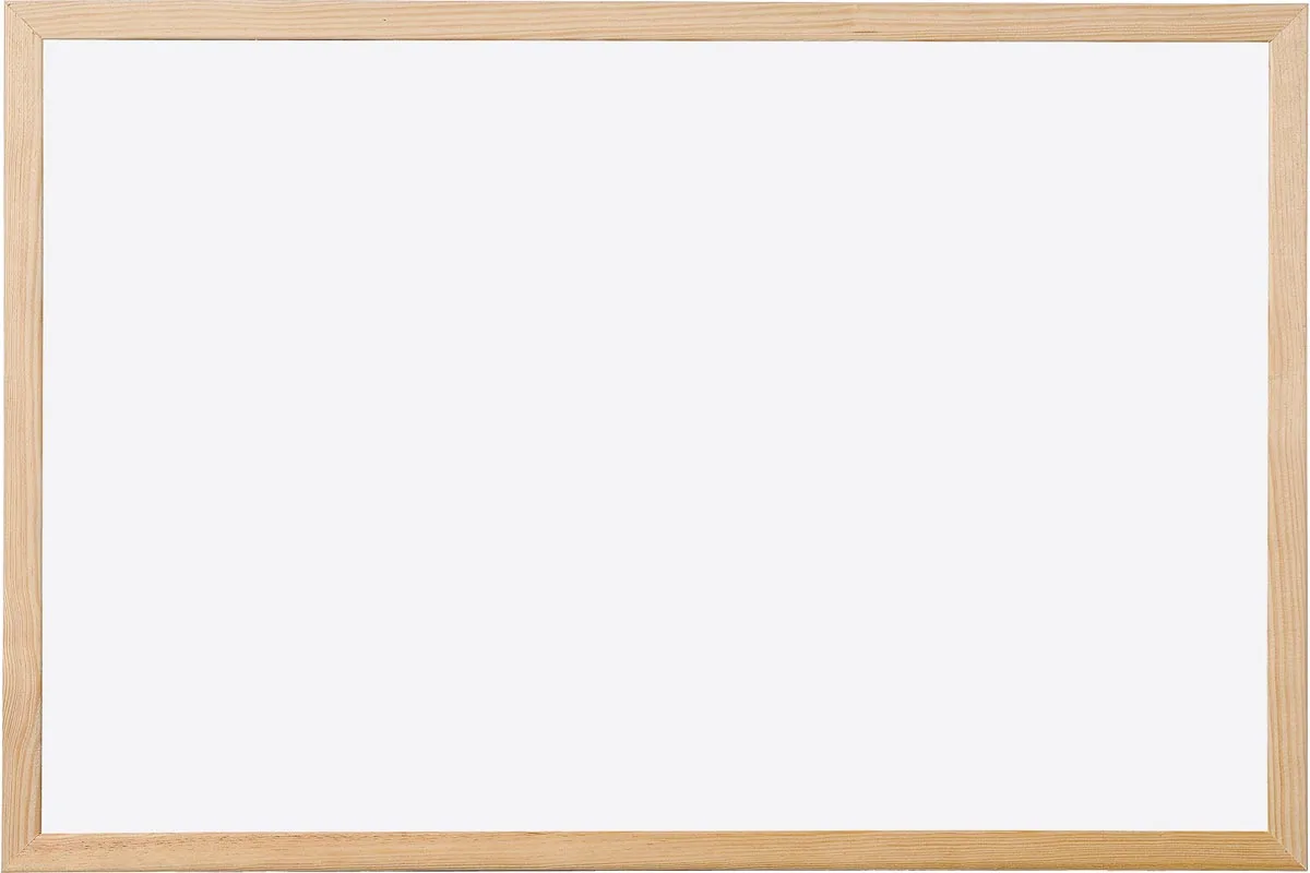 whiteboard, met houten frame, melamine, 120 x 90 cm de Q-Connect – photo produit