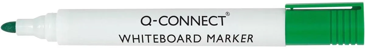 whiteboardmarker, 2-3 mm, ronde punt, 10 stuks fra Q-Connect i Grøn – produktbillede