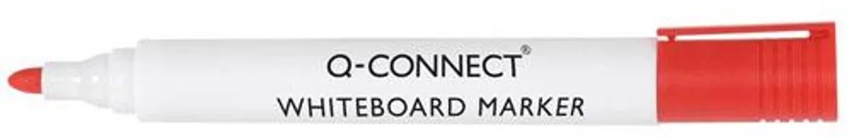 whiteboardmarker, 2-3 mm, ronde punt fra Q-Connect i Rød – produktbillede