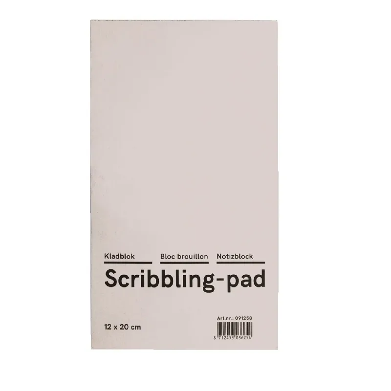 Kladblok qbasic 12x20cm 150vel 45gr | 10 stuks by Qbasic – product photo