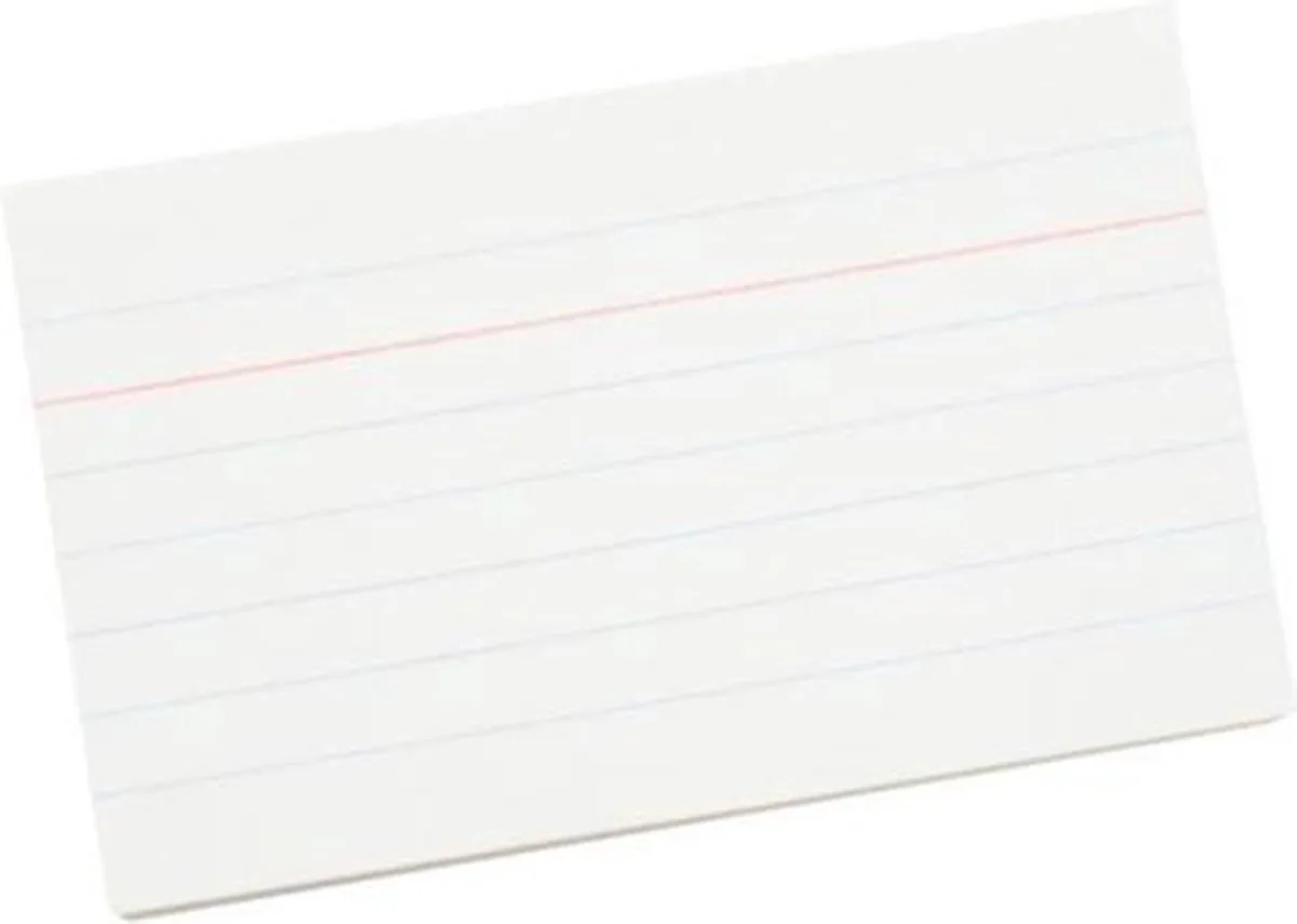 Systeemkaart Qbasic 90x55mm lijn + rode koplijn 210gr 100 vel från Qbasic i Vit – produktbild