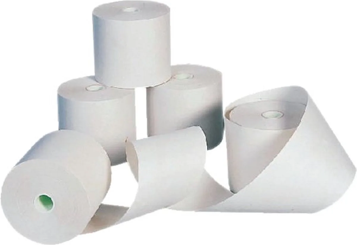 Telrol Qbasic 57mmx74m | kern Ø12mm thermisch | 50 stuks de Qbasic en Blanc – photo produit