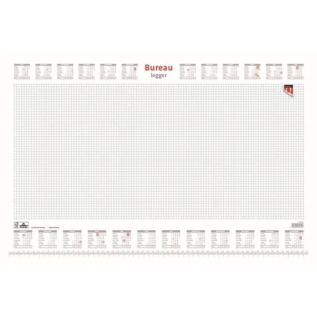 Bureau-onderlegblok 2027 Quantore ruit 56,5X36cm wit by Quantore – product photo