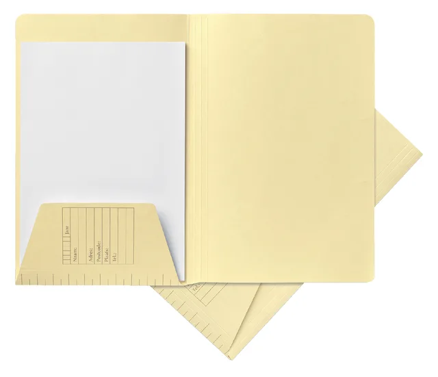 Dossiermap Djois A4 1 klep 160gr lichtgeel by Quantore – product photo