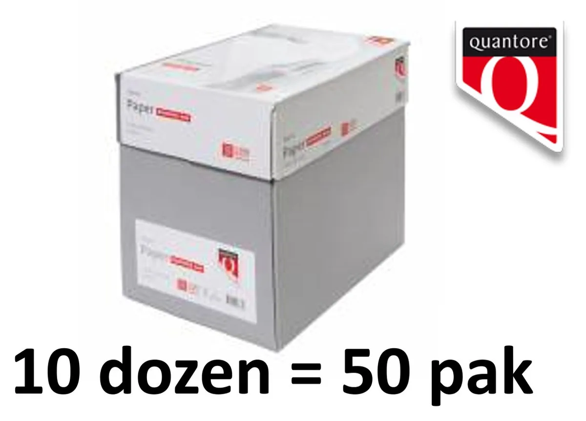 Economy Kopieerpapier - 50 x pak 500 vel - 80 gr - businesspack från Quantore i Vit – produktbild