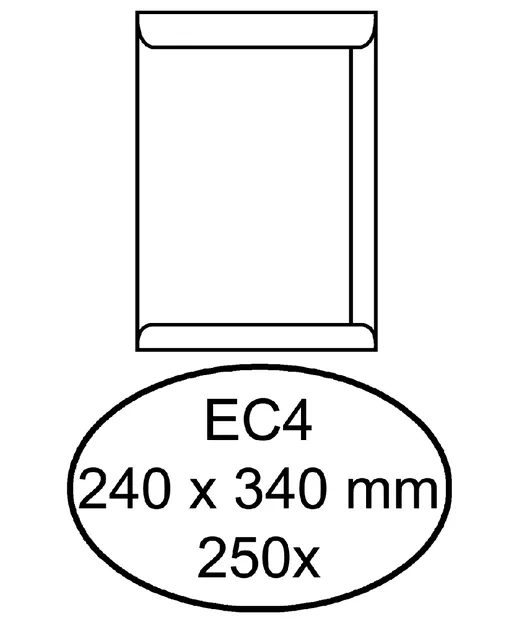 Envelop Quantore akte EC4 240x340mm wit 250 stuks van Quantore – productfoto