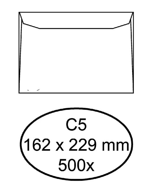 Envelop Quantore bank C5 162x229mm wit 500 stuks by Quantore – product photo