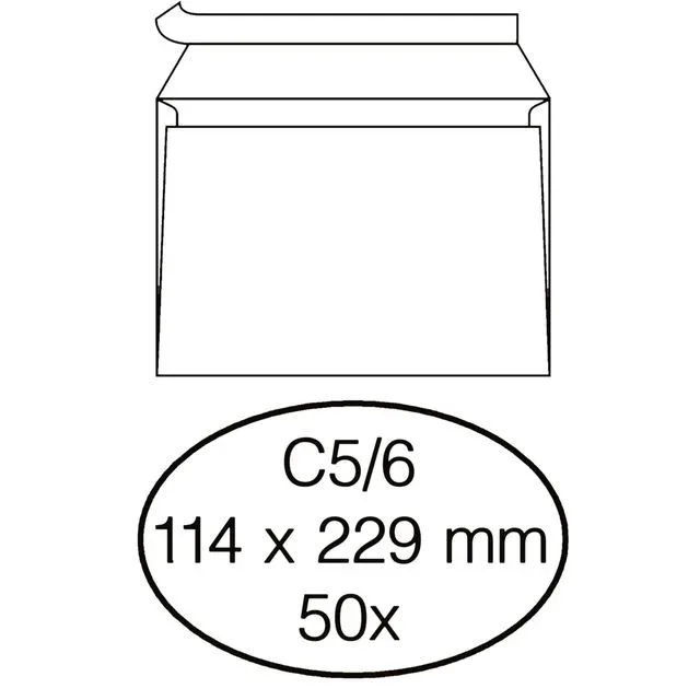 Envelop quantore bank c5/6 114x229 80gr zk wt | 20 stuks van Quantore – productfoto
