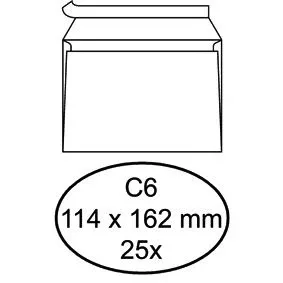 Envelop quantore bank c6 114x162 80gr zk wt | 40 stuks van Quantore – productfoto