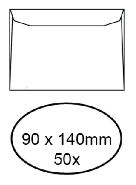 Envelop Quantore voor visitekaartjes 90x140mm 95gr wit 50 stuks by Quantore – product photo