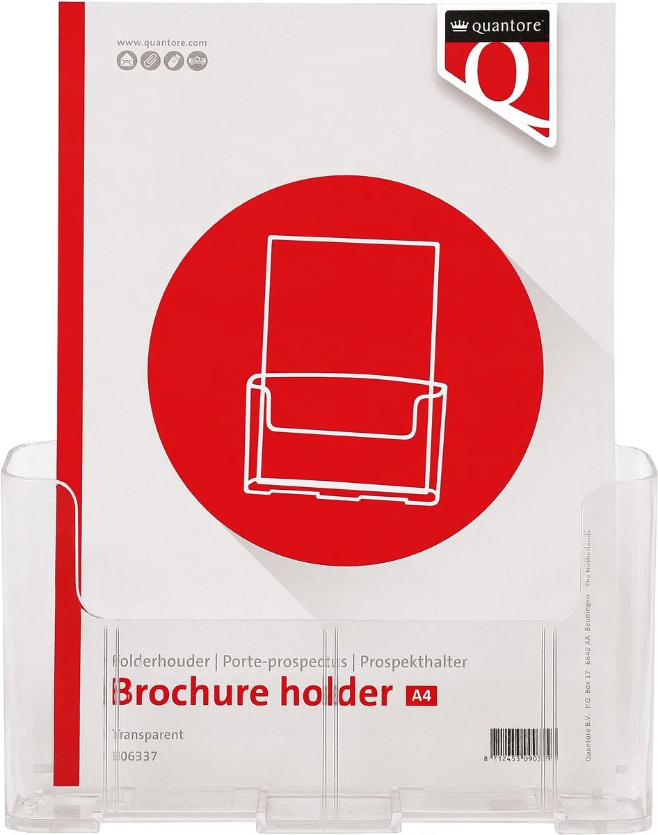 Folderhouder A4 transparant von Quantore in Tranparant – Produktfoto