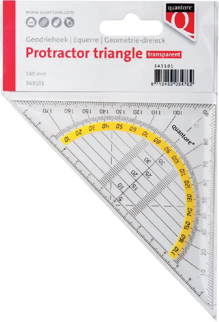 Geodriehoek Quantore 140mm transparant by Quantore – product photo
