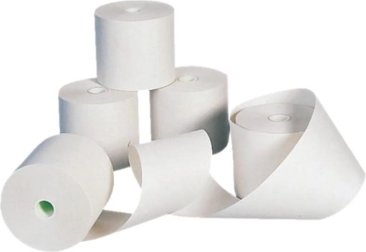 Kassarol Quantore 80mmx75m kern Ø12mm thermisch 80x72x12mm från Quantore i Vit – produktbild