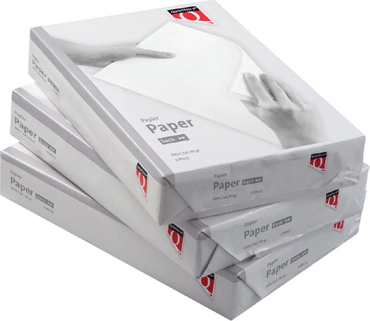 Kopieerpapier Quantore Basic A4 80gr wit 500 vel | 5 stuks van Quantore in Helder Wit – productfoto