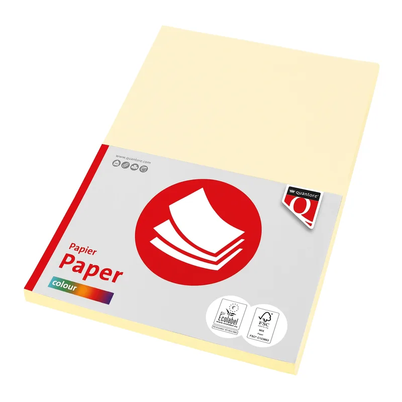 Kopieerpapier quantore col-100 a4 120gr ivoor van Quantore – productfoto
