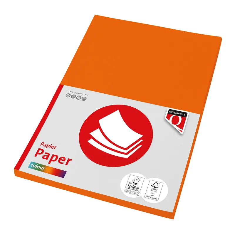 Kopieerpapier quantore col-100 a4 80gr oranje by Quantore – product photo