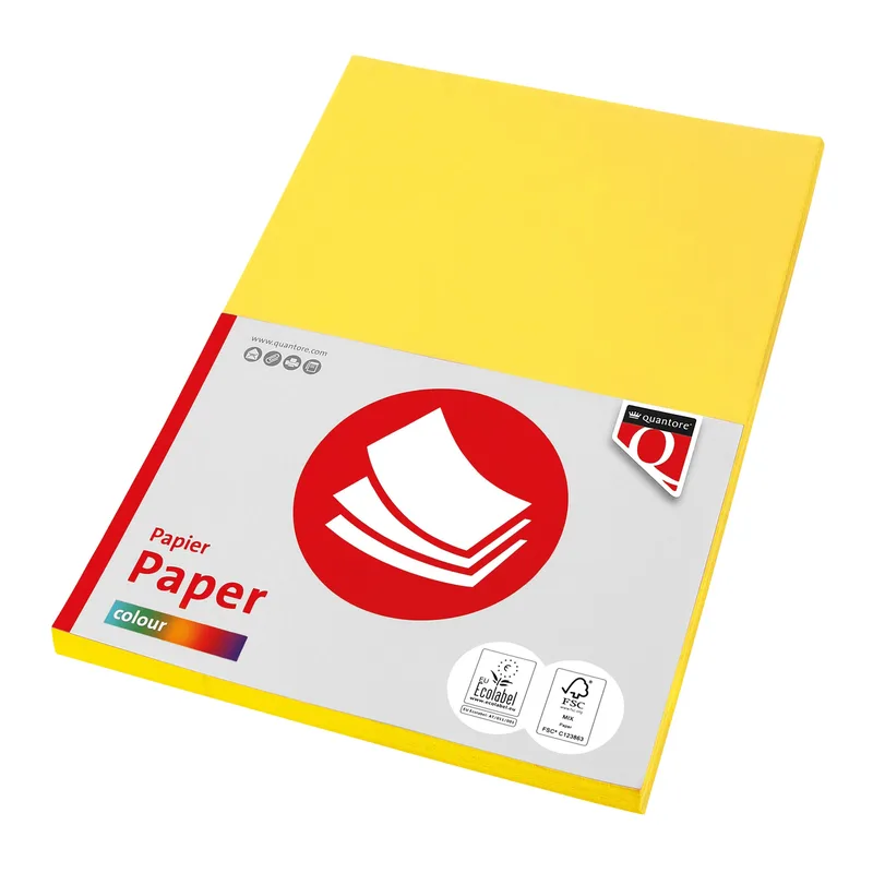 Kopieerpapier quantore col-50 a4 160gr geel van Quantore – productfoto