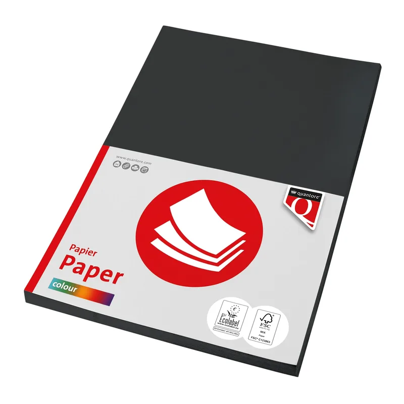 Kopieerpapier quantore col-50 a4 160gr zwart | 10 stuks by Quantore – product photo