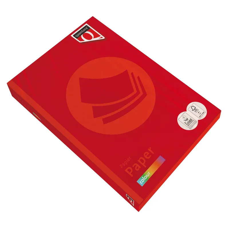 Kopieerpapier quantore colour a3 80gr felrood van Quantore – productfoto