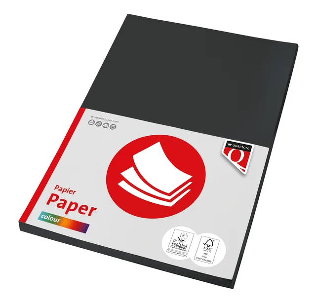 Kopieerpapier Quantore Colour A4 120gr zwart 100 vel van Quantore – productfoto