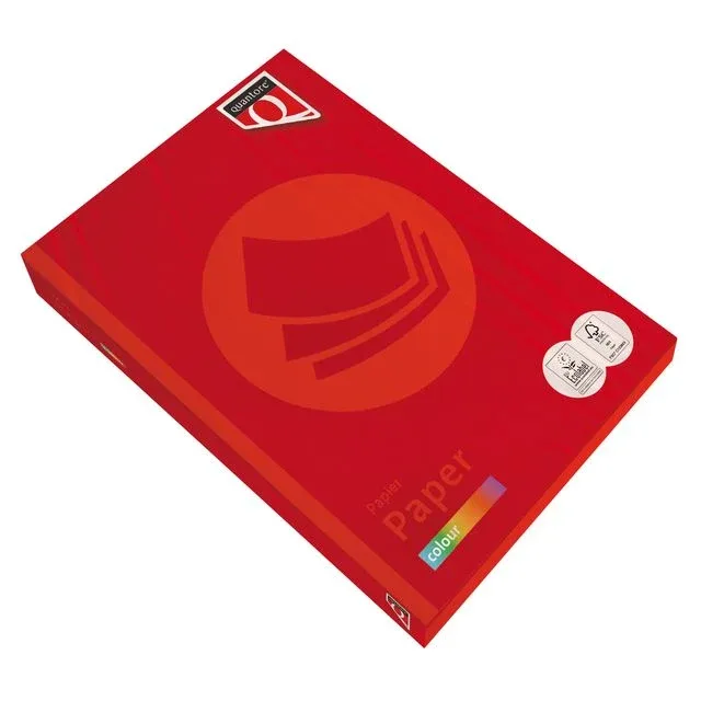 Kopieerpapier quantore colour a4 160gr felrood de Quantore – photo produit