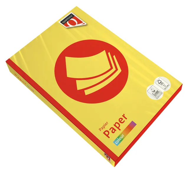 Kopieerpapier Quantore Colour A4 160gr zwavelgeel 250 vel van Quantore – productfoto