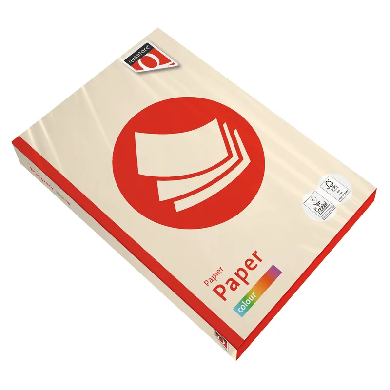 Kopieerpapier quantore colour a4 80gr creme | 5 stuks van Quantore – productfoto