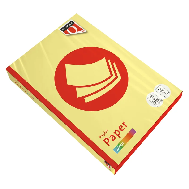 Kopieerpapier quantore colour a4 80gr geel | 5 stuks von Quantore – Produktfoto