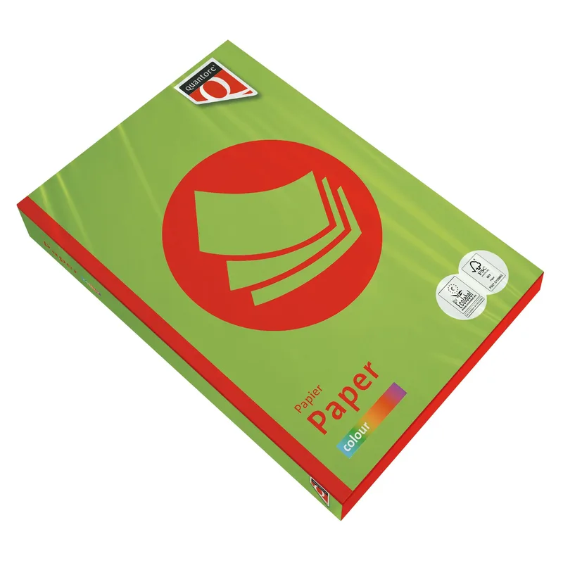 Kopieerpapier quantore colour a4 80gr helgroen | 5 stuks de Quantore – photo produit
