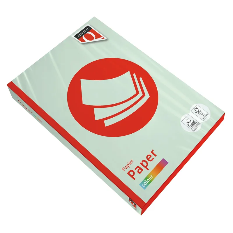 Kopieerpapier quantore colour a4 80gr lichtgroen | 5 stuks van Quantore – productfoto