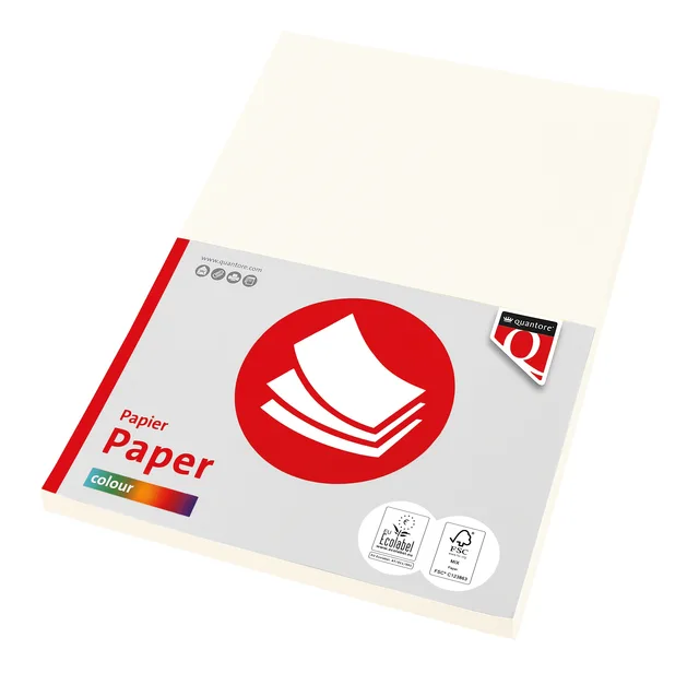 Kopieerpapier Quantore Colour A4 80gr roomwit 100 vel van Quantore – productfoto