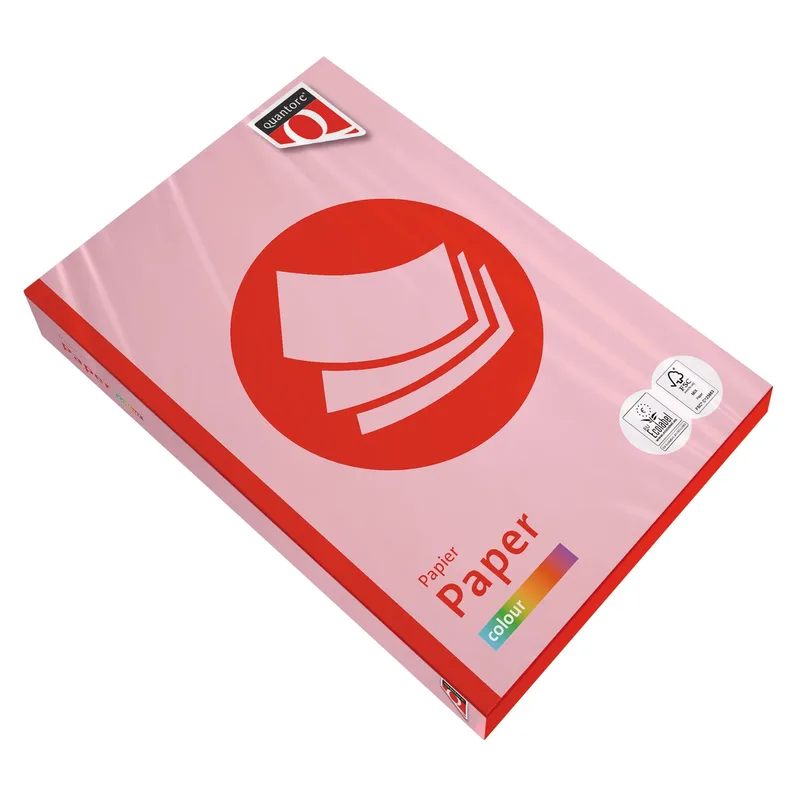 Kopieerpapier quantore colour a4 80gr roze | 5 stuks van Quantore – productfoto