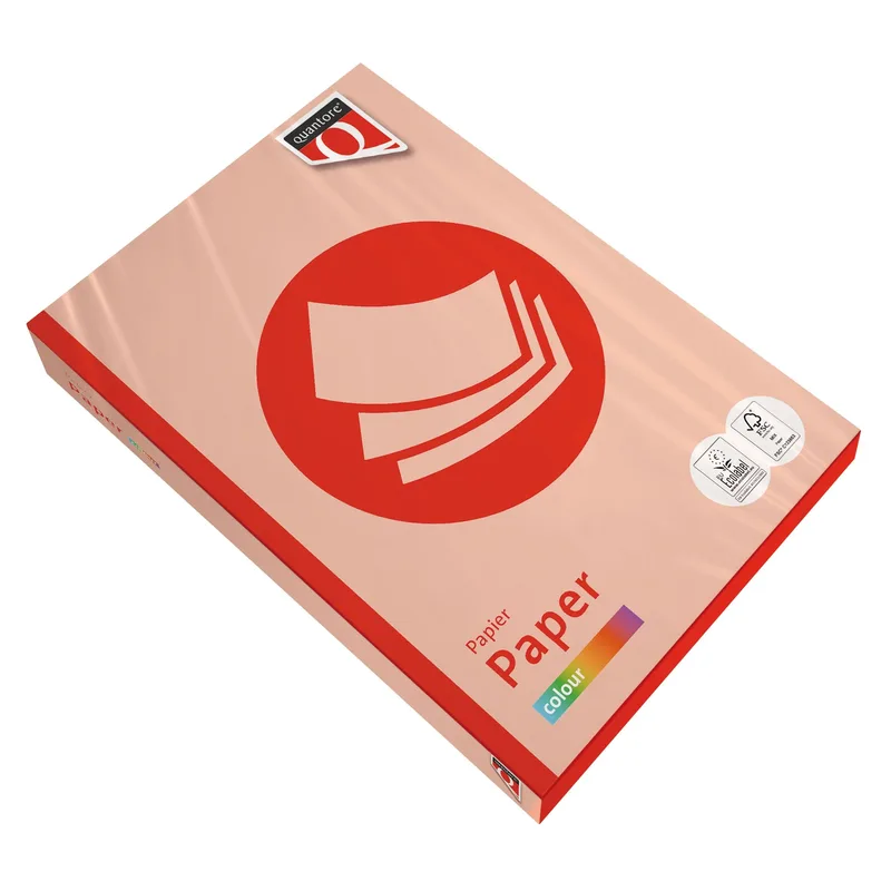 Kopieerpapier quantore colour a4 80gr zalm | 5 stuks van Quantore – productfoto