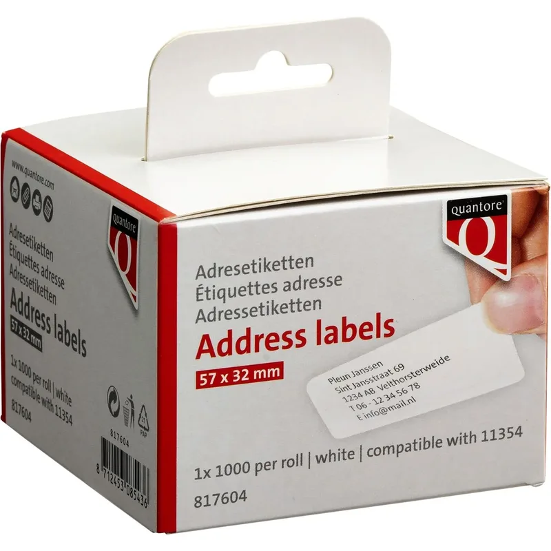 Label etiket quantore 11354 57mmx32mm wt by Quantore – product photo